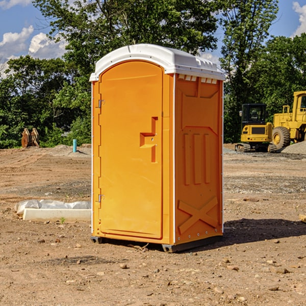 how often are the porta potties cleaned and serviced during a rental period in Wheatfield